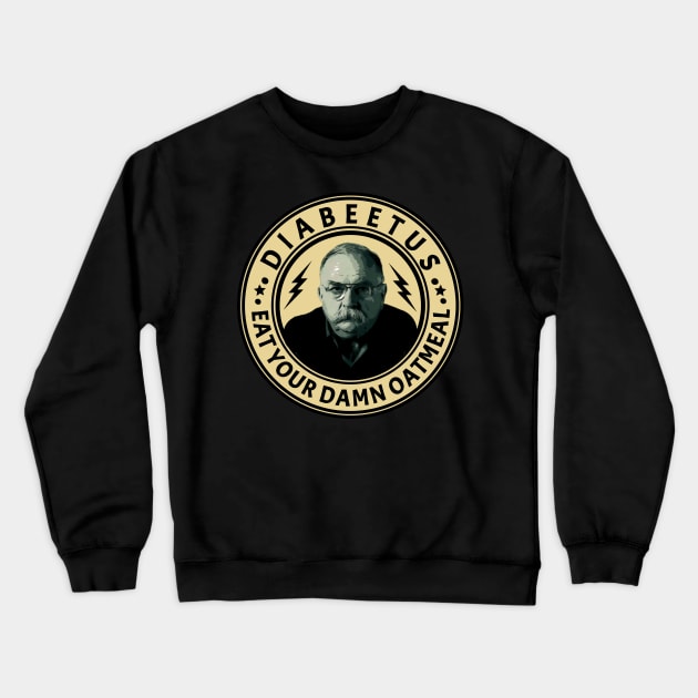 Diabeetus Wilford Brimley Lightning Crewneck Sweatshirt by RIDER_WARRIOR